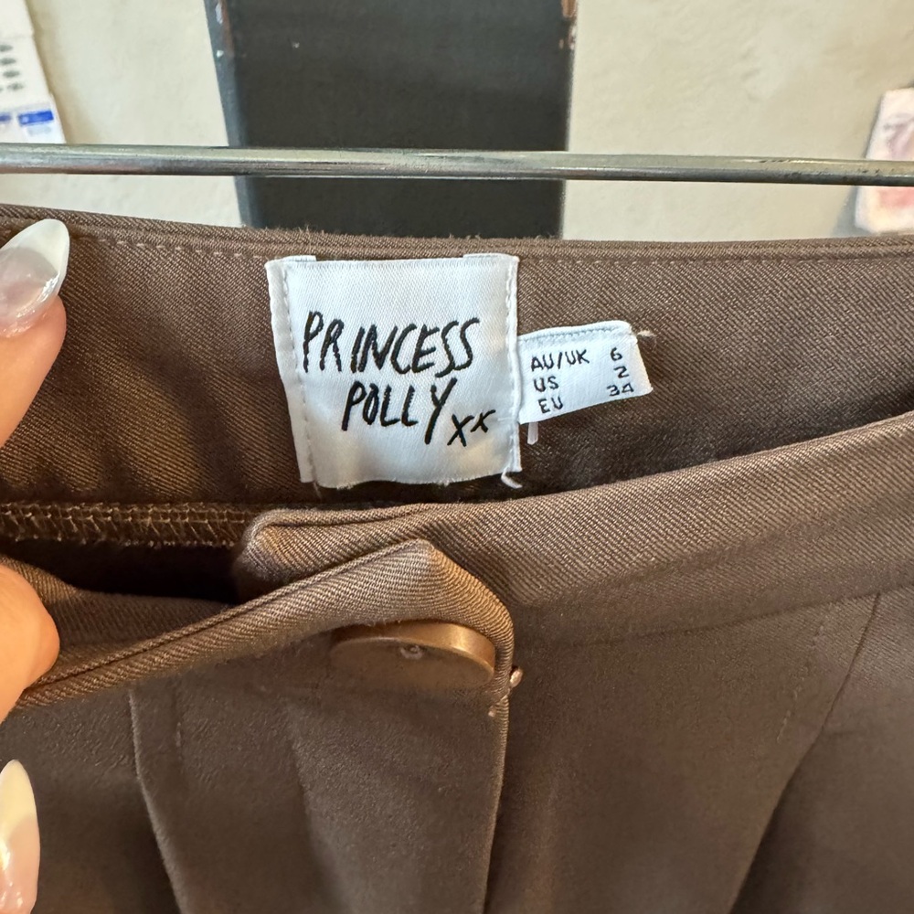 Princess Polly Archer Brown Pants
